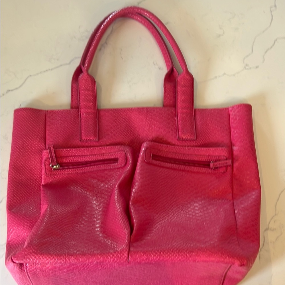Neiman Marcus Fuschia Women's Alligator Skin Tote Bag